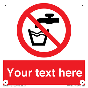 Custom prohibition not drinking water